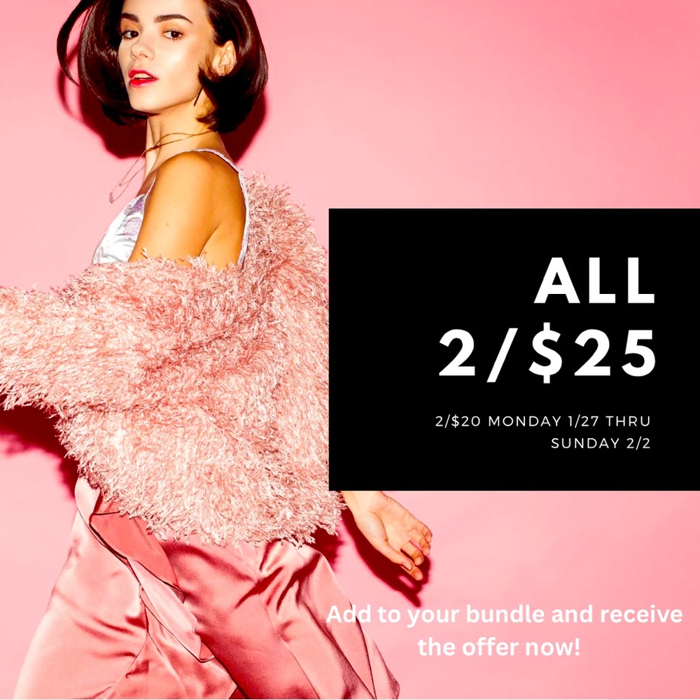 2/$20 LIMITED TIME ONLY! Closet clean out!